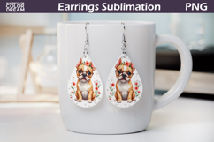 Dog Teardrop Earrings | French Bulldog Teardrop Earring Product Image 1