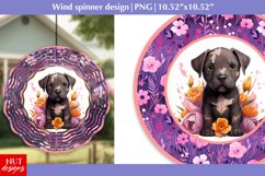 Cane Corso Baby Dog face sublimation Floral dog Wind spinner Product Image 1