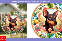 Doberman Baby Dog face Spring Wind spinner Sublimation Product Image 1