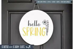 Hello Spring Wildflower SVG, PNG, JPEG Product Image 3