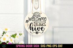 ROUND SPRING DOOR SIGN SVG I SPRING FARMHOUSE SIGN SVG I SPRING SIGN SVG I EASTER SVG