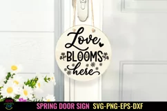 ROUND SPRING DOOR SIGN SVG I SPRING FARMHOUSE SIGN SVG I SPRING SIGN SVG I EASTER SVG