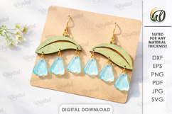 Spring Drop Earrings Bundle Laser Cut. Dangle Earrings SVG Product Image 6