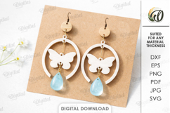 Spring Drop Earrings Bundle Laser Cut. Dangle Earrings SVG Product Image 10