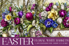 Easter Background, Spring Season Flowers Backgrounds, s1 Product Image 1
