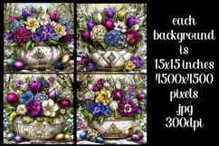 Easter Background, Spring Season Flowers Backgrounds, s1 Product Image 2