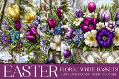 Easter Background, Spring Season Flowers Backgrounds, s2 Product Image 1