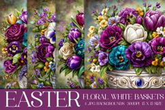Easter Background, Spring Season Flowers Backgrounds, s5 Product Image 1