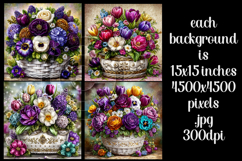 Easter Background, Spring Season Flowers Backgrounds, s6 Product Image 2
