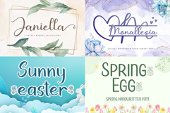 Spring Easter Font Bundle Product Image 11