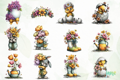 Spring Easter Watercolor Clipart Product Image 4