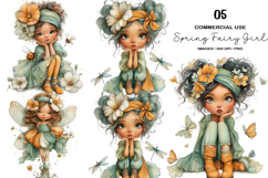 Spring Fairy Girl Clipart PNG Sublimation Product Image 1