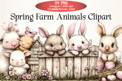 Spring Farm Animals Clipart Product Image 1