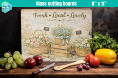 Spring Farmhouse Glass Cutting Boards Kitchen Product Image 1