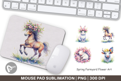 Spring Farmyard Flower Art Mouse Pad Product Image 1