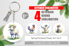 Spring Farmyard Flower Keychain Product Image 1