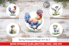 Spring Farmyard Flower Wind Spinner Product Image 1