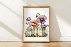 Spring Fence &amp; Flower Clipart Product Image 2