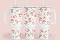 spring floral 40oz quencher tumbler sublimation full wrap high resolution transparant background