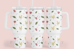 spring floral 40oz quencher tumbler sublimation full wrap SVG high resolution transparent background