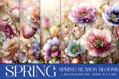 Spring Backgrounds, Spring Season Blooms Backgrounds, s10 Product Image 1