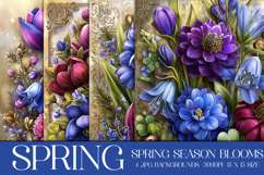 Spring Backgrounds, Spring Season Blooms Backgrounds, s12 Product Image 1