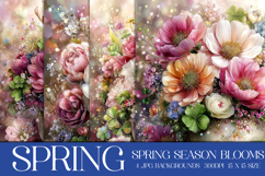 Spring Backgrounds, Spring Season Blooms Backgrounds, s4 Product Image 1
