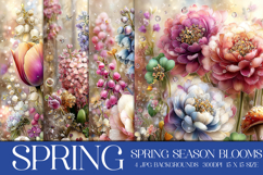 Spring Backgrounds, Spring Season Blooms Backgrounds, s9 Product Image 1