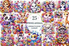 Spring Floral Animals Sublimation Product Image 1