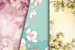 Spring Floral Digital Paper Bundle Product Image 6