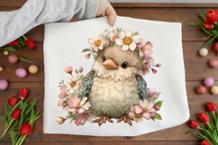 Spring Floral Bird Clipart Product Image 3