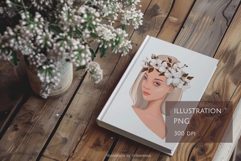 Spring Floral Blonde Girl Portrait Product Image 1