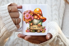 Spring Floral Gnomes, Mother's Day Spring Bouquet Gnomes png Product Image 4
