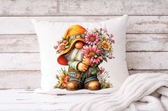 Spring Floral Gnomes, Mother's Day Spring Bouquet Gnomes png Product Image 2