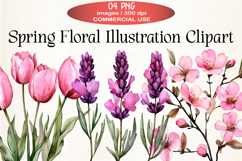 Spring Floral Illustration Clipart Product Image 1
