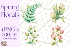 Spring Flower Clipart, Floral Clip Art PNG, Watercolor Product Image 1