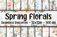 Spring Florals Digital Papers - Seamless Patterns Product Image 1