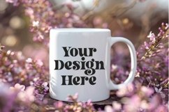 Spring Flower Background Coffee Mug White Mockup Product Image 1