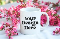 Spring Flower Background Coffee Mug White Mockup Product Image 1