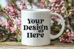 Spring Flower Background Coffee Mug White Mockup Product Image 1