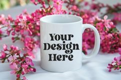 Spring Flower Background Coffee Mug White Mockup Product Image 1