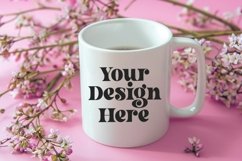 Spring Flower Background Coffee Mug White Mockup Product Image 1