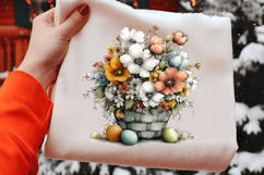 Spring Flower Basket Clipart Product Image 2