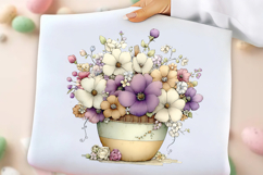 Spring Flower Basket Clipart Png Product Image 3