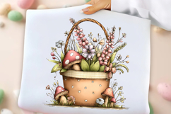 Spring Flower Basket Clipart Png Product Image 3