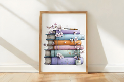 Spring Flower Book Stack Sublimation Product Image 2