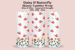 spring flower butterfly skinny tumbler sublimation design for 20oz and 30oz skinny tumbler sublimation wrap