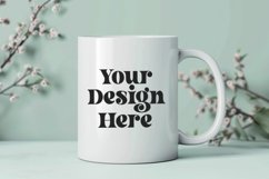 Spring Flower Coffee Mug White Mockup Product Image 1