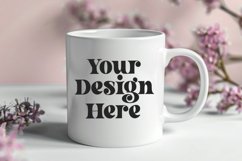 Spring Flower Coffee Mug White Mockup Product Image 1