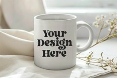 Spring Flower Coffee Mug White Mockup Product Image 1